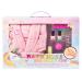 So Magical Bath Set - Shower and Spa Kit for Teens and Girls - Includes Super Plush Bath Robe 2 Toe Separators 2 Nail Sticker Sheets & 2 Nail Polishes Bath Robe Spa Set