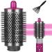 Large Round Volumizing Brush Compatible with Dyson Airwrap Attachments Bigger Oval Round Brush Attachment with Hair Brush Cleaner Tool Fluff up and Volumize for Styling Rose
