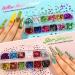 Nail Art Designs: Foil Stickers, Gems, Rhinestones, Fruit Slices, Glitter, Sequins & Holographic Decor Set B - Buy Online on GoSupps.com