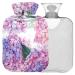 Naanle hot hot water bottle with lids flower hortanges transparent hot water bottle 2l large hot hot water bottle for menstrual cramps pain relief handfoots heat and cold therapy