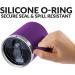 Zulay 12oz Insulated Coffee Mug - Stainless Steel Camping Tumbler with Lid & Handle | Double Wall Vacuum Insulated | Durable Duracoat | For Travel, Camping, Office & Outdoor Use - Purple - Buy Online on GoSupps.com