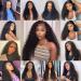 20 Inch Deep Wave Human Hair Lace Front Wig - 150% Density Pre Plucked Brazilian Virgin Hair - Free Part 4x4 Lace Closure - Baby Hairline - for Black Women - Buy Online on GoSupps.com