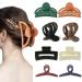 8 -Piece Set  Medium Large Claw Clip  Suitable for Big Hair Clips With Thick Hair  Girl Hair Clip  Lady's Neutral Hair Clip  Matte Square Hair Clip