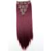 CAISHA XXL 20 Long 8 Pieces Set Clip In Hair Extensions | Burgundy Red Synthetic Fiber Hairpiece - CES117 - Buy Online on GoSupps.com