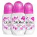 CRYSTAL Deodorant - Mineral Roll on Vegan Deodorant for Women and Men Unscented - 2.25 fl. oz. (3 Pack) (Packaging May Vary)