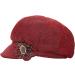 ColorSun Classic Retro Visor Newsboy Cabbie Cap Beret with Flower Buckle - Red Wine for Women - Buy Online on GoSupps.com