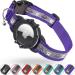 Airtag cat neck band jiarui reflective Air tag cat neck band GPS cat neck band with adjustable and bell integrated Apple Air Tag cats collar suitable for cats puppies s 9-13 inch (23-33cm) purple