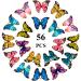 Hicarer 56 Pieces Butterfly Charms Enamel Butterfly Pendants Kawaii Charms for Jewelry Making DIY Necklace Bracelets Accessories