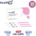HealthAZ 50x LH Ovulation Test Strips + 50 Urine Cups Kit - Early Detection, Highly Sensitive Home Predictor - Buy Online on GoSupps.com