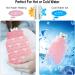 Mini Silicone Hot Water Bottle with Knitting Cover - Safe Durable & Eco-Friendly Comfort for Pain Relief (Pink) - Buy Online on GoSupps.com