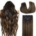Doores clip in extensions real hair balayage dark brown to chestnut brown extensions real hair 50cm 20 inch 7 pieces 120g remy hair extension real hair natural real hair extensions 50cm-12m-12m-12m-12m-12m-12m-12m-12m-12m