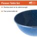 GSI Outdoors Camp Table Set for 4 - Enamel Pioneer Plates, Bowls & Coffee Mugs - Blue | Perfect for Camping, Outdoors, RV - 4 Person Set - Buy Online on GoSupps.com