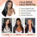 ENTRANCED STYLES Black Lace Front Wig 28 Inches - Long Straight Glueless Synthetic Wig for Women | Middle Part 13x4 Frontal Wig for Daily Wear and Parties - Buy Online on GoSupps.com