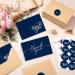 Baoswi 50 Pack Thank You Cards With Envelopes & Stickers Blank Navy Thank You Cards for Baby Bridal Shower Graduation Wedding Bridal Thank You Cards Brown Paper Envelopes and Stickers Thank You Notes - Buy Online on GoSupps.com
