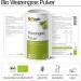 Raab Vitalfood Organic Wheatgrass Powder with Folic Acid & Vitamin K | Vegan Gluten-Free Perfect for Smoothies & Shakes | 140g Pack - Buy Online on GoSupps.com