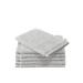 De Witte Lietaer Contessa Luxe Set of 6 Wash Cloths Cotton Light Grey 16 x 22 cm 16x22 Light Grey