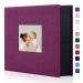 Miaikoe Photo Album 6x4 600 Pockets Slip in Large Capacity Album for Family Wedding Anniversary Linen Album Book Holds 600 Horizontal and Vertical 10x15cm Photos(600 Pockets Purple) 600 Pockets Puprle