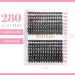 HxyGogo DIY Wispy Clusters Lash Extensions 280 pcs - Natural Look, Reusable Individuals - 30D-40D - Buy Online on GoSupps.com