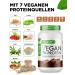 Buy Vegan 7K Protein Powder - 1kg Double Chocolate | Pure Vegetable Protein with Rice Almond Soy Pea Hemp & Cranberry - Buy Online on GoSupps.com