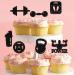 Blumomon 24Pcs Glitter Gym Theme Cupcake Toppers Weight Lifting Cupcake Toppers for Cross Fit Party Fitness Themed Birthday Party Supplies Fitness-24 - Buy Online on GoSupps.com