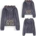 Bigfanshu Womens Sweaters Winter Warm Long Sleeve Stitching Leopard Plush Blouse Coat Sweater Gray - Buy Online on GoSupps.com