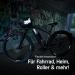 Borgen Reflector Sticker Set - 2 Pcs for Bicycle Helmet & Rims - Reflective Black Triangle Stickers for Safety in Darkness & School - Buy Online on GoSupps.com