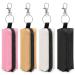 4PCS Lip Balm Holder Chapstick Holder Lipstick Holder Bag Zipper Lip Gloss Holder for Keychain with Hook Gift for Women