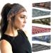 YONUF Boho Headbands For Women Fashion Wide Headband Yoga Workout Head Bands Hair Accessories Band 6 Pack Flower3