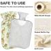 Hot Water Bottle with Cover - 2L Hare Leaves | Pain Relief for Bed Hands & Feet - Buy Online on GoSupps.com