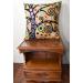 Hand-Embroidered Kashmir Designs Tree of Life Pillow Cover | Yellow Gold Floral Suzani Cushion 18x18 - Buy Online on GoSupps.com