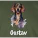 Personalized Dachshund T-Shirt for Dog Owners - Custom Gift by Shirtracer | Men's Army Green Tee - Buy Online on GoSupps.com