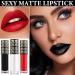 3 Colors Matte Liquid Lipstick Set - Long Lasting Waterproof Lip Gloss for Women | Halloween & Cosplay Makeup in White Red Black - Buy Online on GoSupps.com