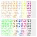 12 Sheets Self-Adhesive Letter Nail Art Sticker Alphabet Nail Stickers Letter Word Nail Decals
