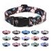 Suredoo dog collar adjustable soft & comfort nylon dog collar for small medium-sized dog puppies (s light pink flower) s (neck circumference 25-40 cm width 1.5 cm) light pink flower