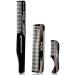 Kent Set of 3 Graphite Combs - 81T Beard and Mustache Comb, FOT Pocket Comb, and 20T Folding Pocket Comb with Clip, Beard Care Kit, Travel and Home, Beard Straightener for Men and Beard Grooming Kit Graphite 3 Piece Set