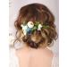 Kercisbeauty Bridal Floral Hair Pins Wedding Pearl Hair Combs Barrette Flower Set Hair Piece Evening Party Hair Accessories(Pack of 3)