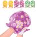Aimisin Double Sided Bath Mitt Body Scrubber Spa Massage Dead Skin Cleansing Exfoliating Gloves for Men Women  2PCS (Purple-2pcs)
