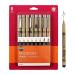 SAKURA Pigma Micron Fineliner Pens - Archival Black Ink Pens - Pens for Writing  Drawing  or Journaling - Assorted Point Sizes - 8 Pack Black 8 Count (Pack of 1) Ink Pen Set