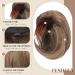 Feshfen Short Hair Part Dutt with Comb | Synthetic Hair Extensions - Light Brown & Natural Blonde Chignon for Women - Buy Online on GoSupps.com
