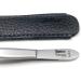 Shpitser German Stainless Steel Eyebrow Tweezers with Ceramic Blasted Slanted Tip - Black Leather Case - Buy Online on GoSupps.com