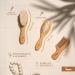 Natural Wood Baby Hairbrush & Comb Set - Soft Goat Bristles Hair Brush for Infants & Toddlers - Walnut Baby Hair Care Essentials - Buy Online on GoSupps.com