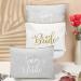 Bride Gift Set - 24 Pieces Bachelorette Proposal, Makeup Bags, Hair Scrunchies, Satin Hair Ties, Wedding Cards - Silver & Gold Theme - Buy Online on GoSupps.com