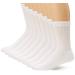 MediPeds mens 8 Pack Diabetic Crew Socks With Non-binding Top Shoe Size: Men 7-12 and Ladies 10-13 White