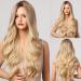 Blonde Ombre Wavy Wig with Dark Roots - Long Curly Synthetic Hair for Women - Heat Resistant Natural Looking Wig for Halloween/Party/Cosplay - Buy Online on GoSupps.com