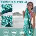 2 Pack Oversized Microfiber Beach Towel Set - Sand-Free, Quick Drying, Super Absorbent - Blue/Green Leaves Print - Ideal for Beach, Pool, Camping - Soft, Lightweight, and Breathable - Buy Online on GoSupps.com