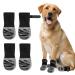3 Pairs Double Sides Anti-Slip Dog Socks Adjustable Dog Grip Socks Soft Breathable with Strap Dog Paw Protector Cute Pet Socks to Stop Licking Paws and Scratching for Small Medium Large Dog (L)