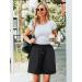 Cowasto Women's Cotton Bermuda Shorts - Black XL with Drawstring Waist and Pockets - Buy Online on GoSupps.com