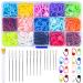 LUNARM 315 Pieces Stitch Locking Clip  Colorful Knitting Markers Crochet Clips with 15 Pieces Big Eyes Blunt Sewing Needles (2inch/2.3inch/2.7inch) 15 Colors/315pcs