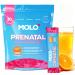 MOLO Prenatal Multi-Vitamin Drink Mix for Women Packed with essential vitamins & antioxidants DHA Omega-3 Methylfolate 30 Stick Packs with Sweet Orange Flavor Vegetarian Gluten-Free & Non-GMO