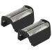VHBW 2x double shot film compatible with brown 7790 smart control Syncro 7765 7785 fix400 7763 7783 electrical shaver + frame black